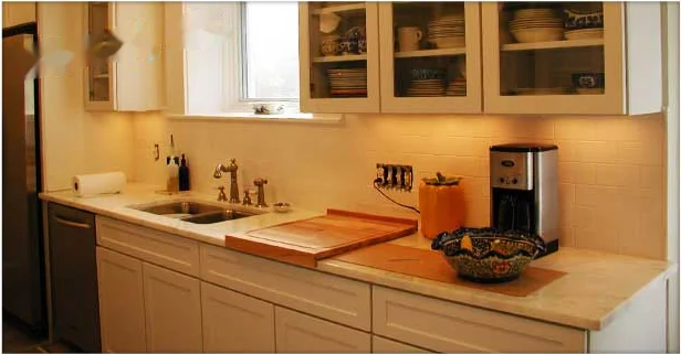 Renovated Annapolis kitchen with a new sink, counters and cabinetry